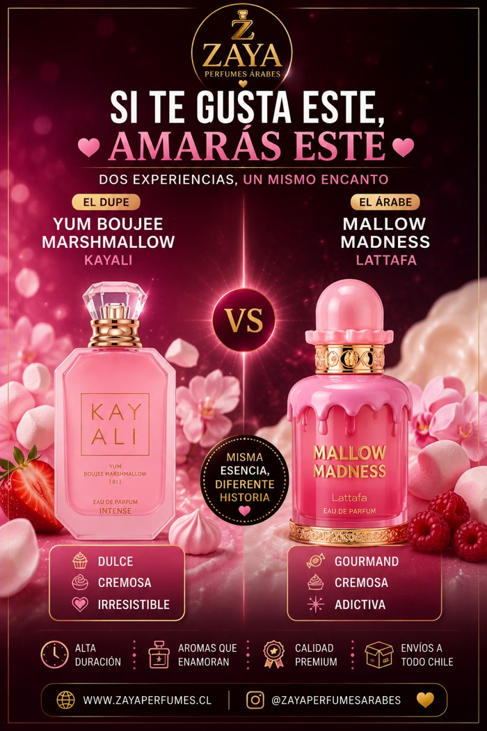 Comparación visual de Mallow Madness de Lattafa